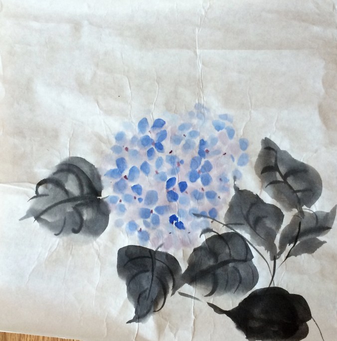 sumi-e hydrangea