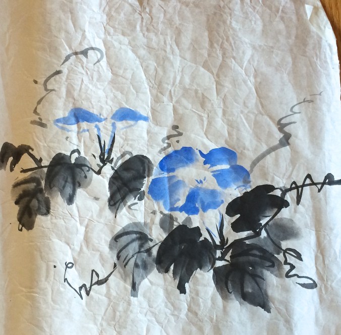 sumi-e morning glory