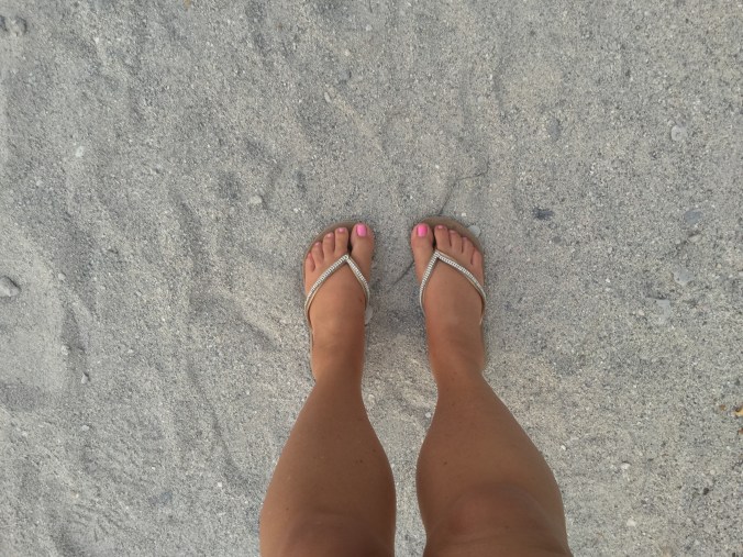 feet in sand