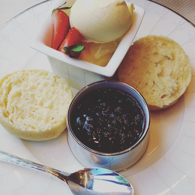 scones with clotted cream and jam