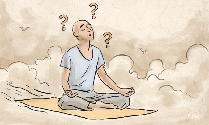 sadhguru-isha-wisdom-article-image-watercolor-painting-guy-meditating-flying-yoga-mat-how-do-i-handle-confusion-on-spiritual-path
